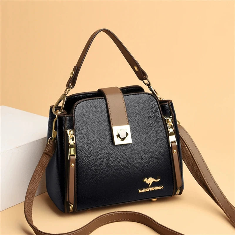 Bolsa de Couro Tendência Feminina de Luxo
