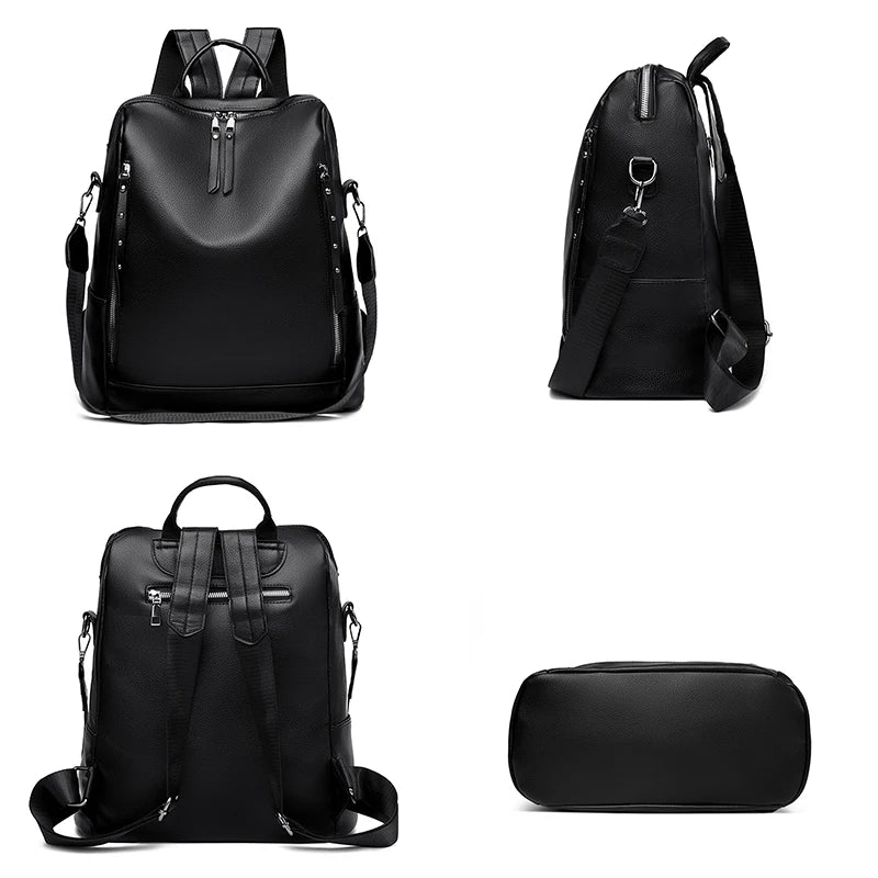Mochila de Couro Macio Fashion