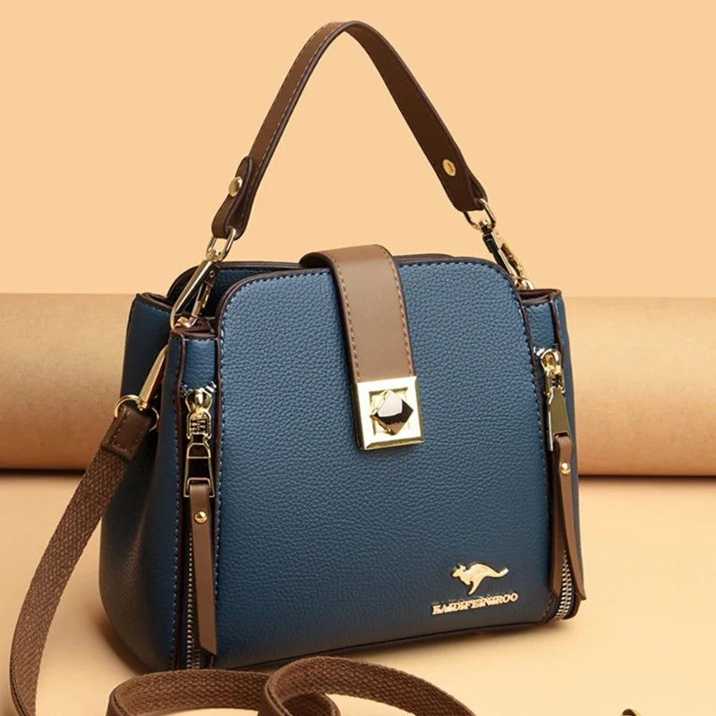 Bolsa de Couro Tendência Feminina de Luxo
