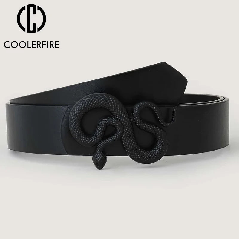 Cinto Feminino de Couro Cobra
