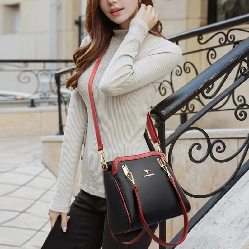 Bolsa de Couro Mulher de luxo Lécci